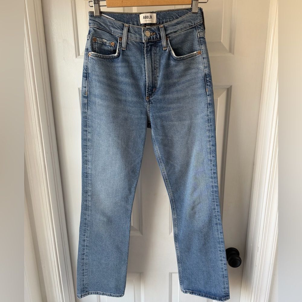 AGOLDE High Rise Vintage Distressed Boot Cut Jeans A9086-1255 Size 24